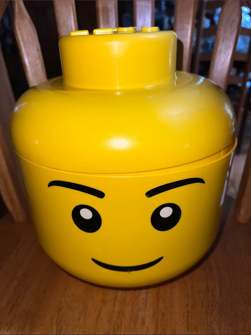 Yellow Lego Extra Large Head Storage Container